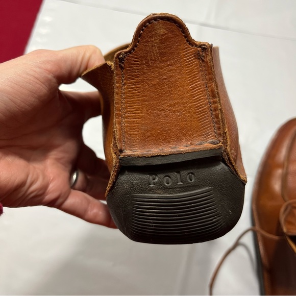 Polo Ralph Lauren men’s 11D BROWN Cowhide LEATHER Lace-Up Chukka Boots,  BRAZIL - Picture 12 of 16